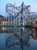 The Vekoma across the lagoon