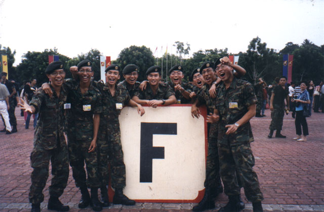 The section commanders at the sign