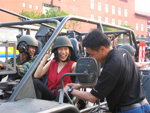 Helmets up!