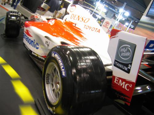 toyota's f1 on display