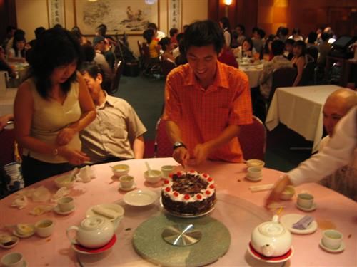 Cutting the cake