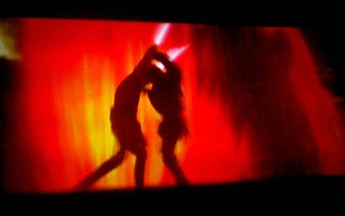 Anakin &amp; Obi-wan fight scene