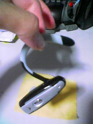 Drowned bluetooth headset