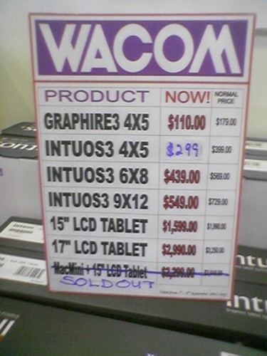 Yea! Wacom Tablets on sale!