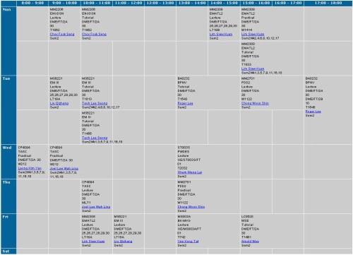 Sem 4 Timetable