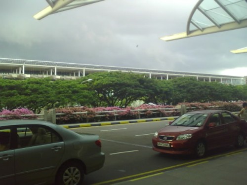 view of Terminal 3 across the roads from Terminal 2