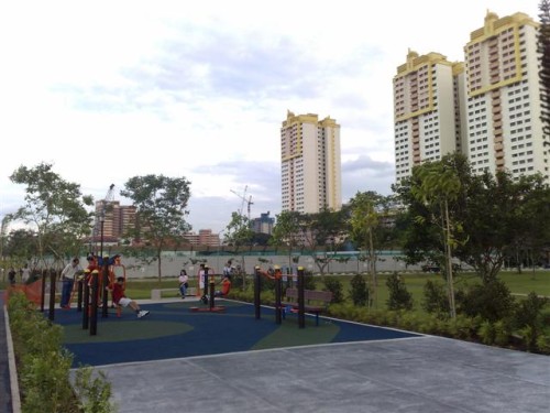 Another few of the playground and mini fitness centers