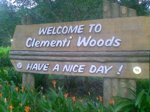 we will leave Clementi woods for now...