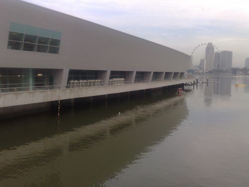 The barrage main complex and visitor center