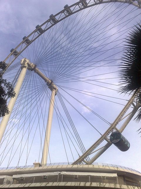 Here we are at the Singapore Flyer!