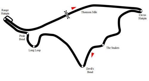 Singapore GP Thompson 1970 Track Layout