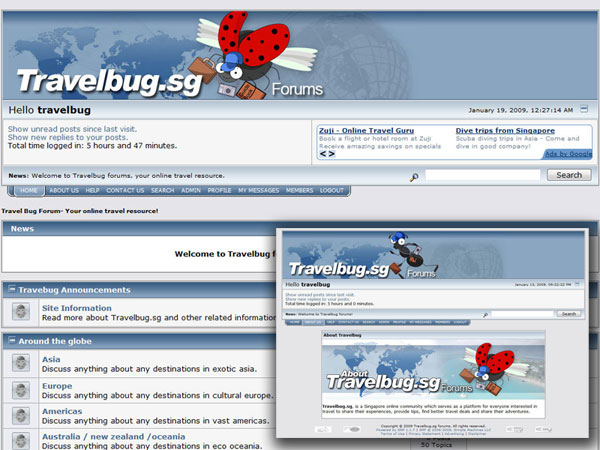 Travelbug.sg travel portal