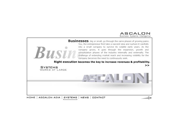 Ascalon business website events management (flash)
