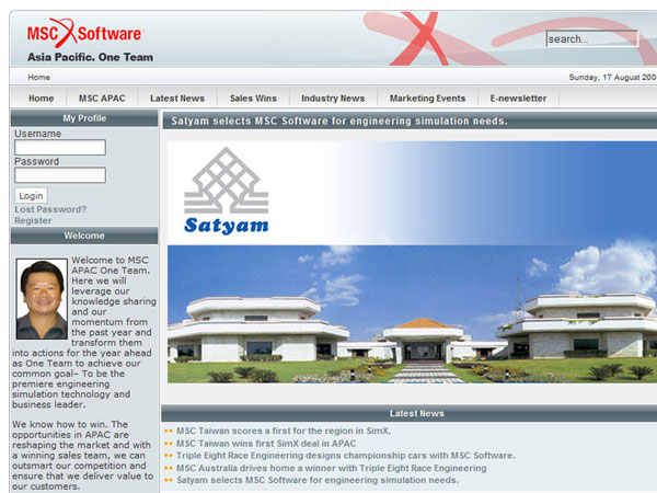 Msc software intranet site