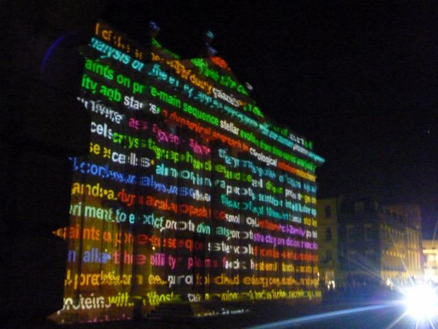 Cambridge 800th anniversary light show