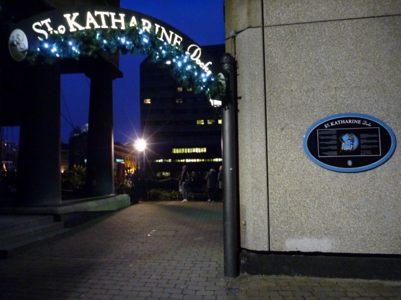 Not far from the Tower bridge is the Katharine's Docks