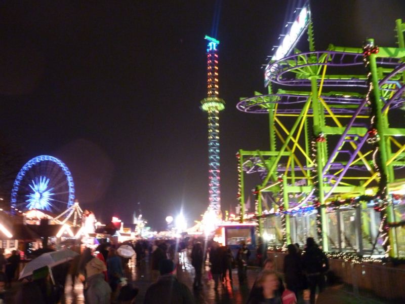 An aerial view of the best rides in the carnival