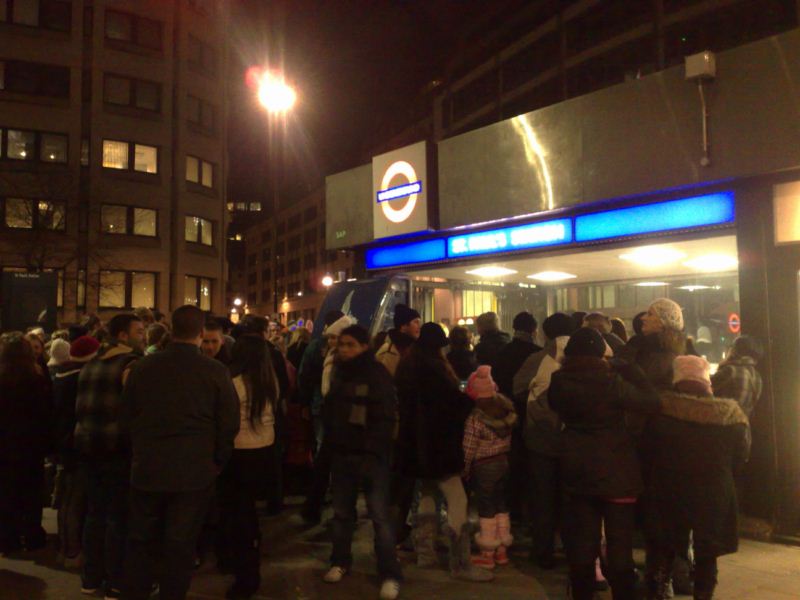 Heading back by the underground after the event