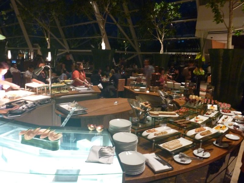 The dessert spread in the buffet