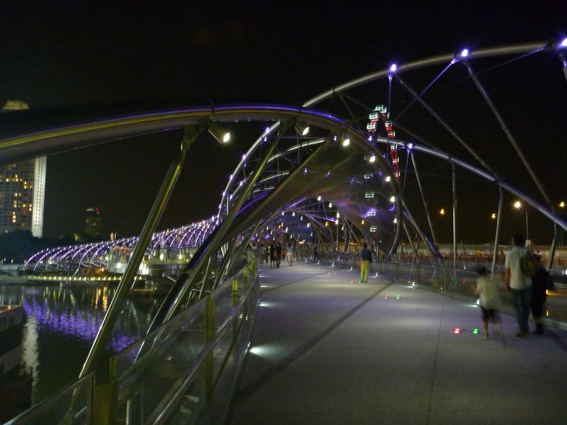 The helix bridge all lit up