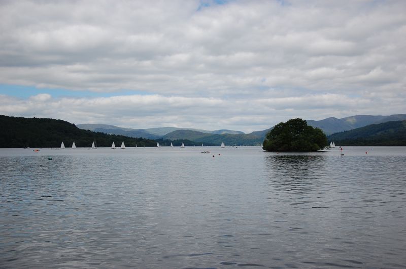 The lake is a popular sailing spot too