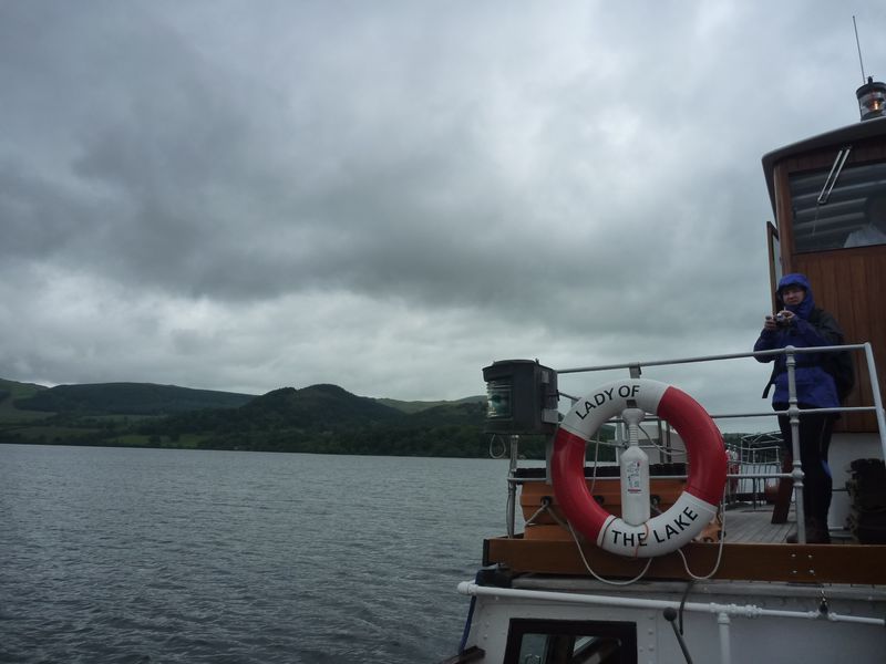 chugging along down the lake