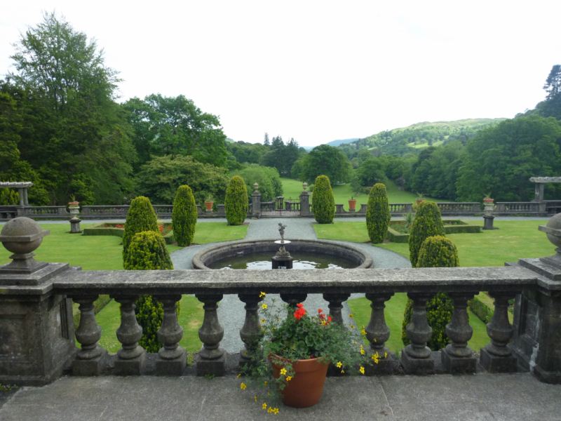 The gardens from the hall