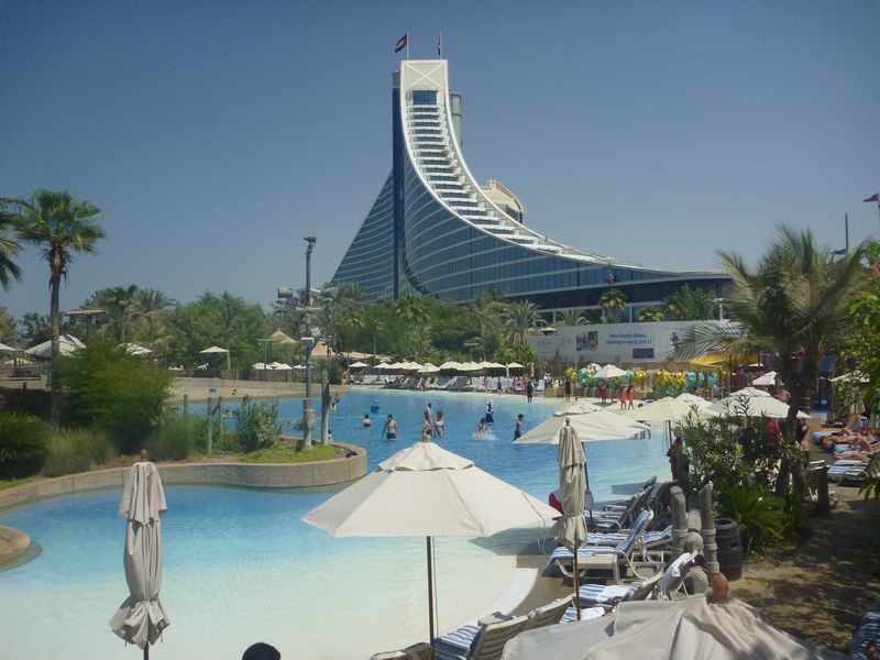 Artifical beaches in front of the hotel Jumairah