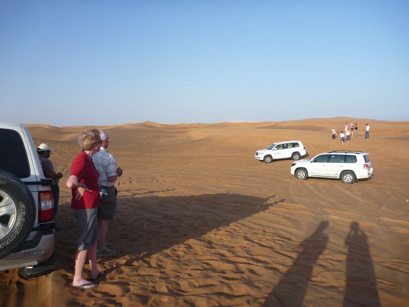 Once alls here, the dune bashing will begin in a convoy