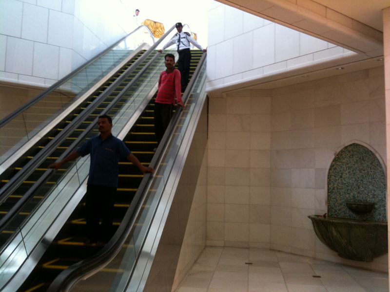 Being the 20th century, is accessible by escalators. :P