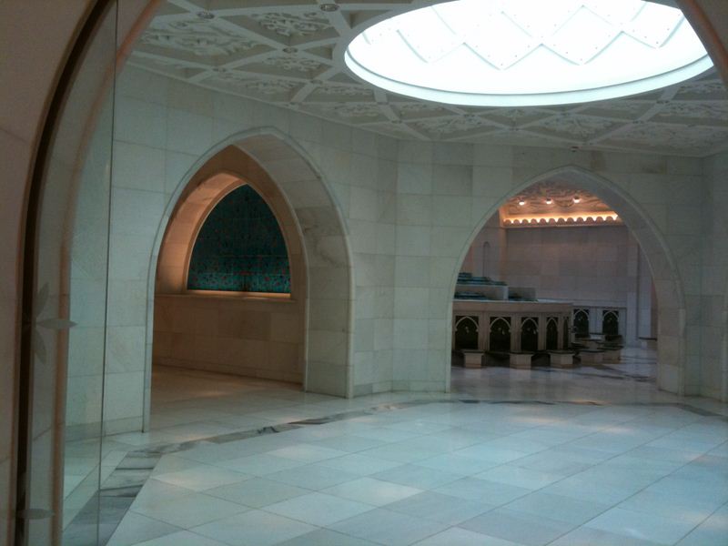 The galleries to the washing areas