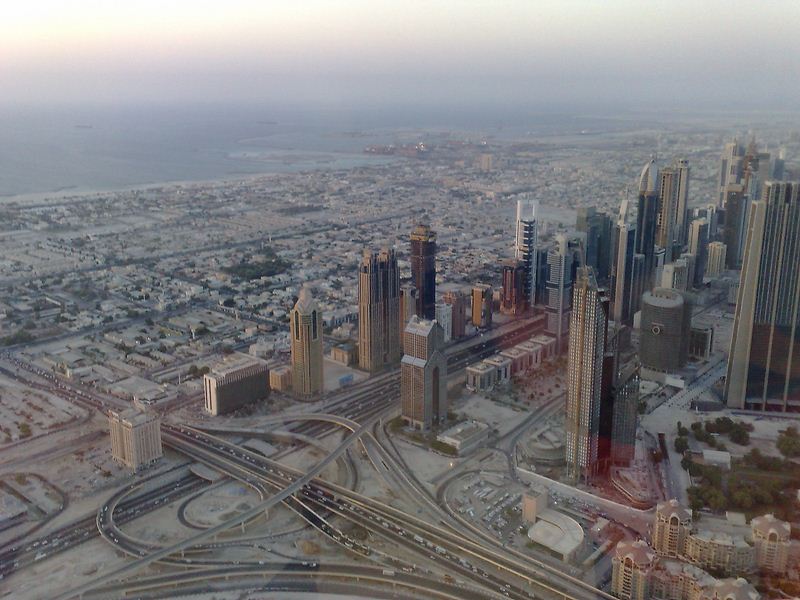 The Arabian Gulf in the distance