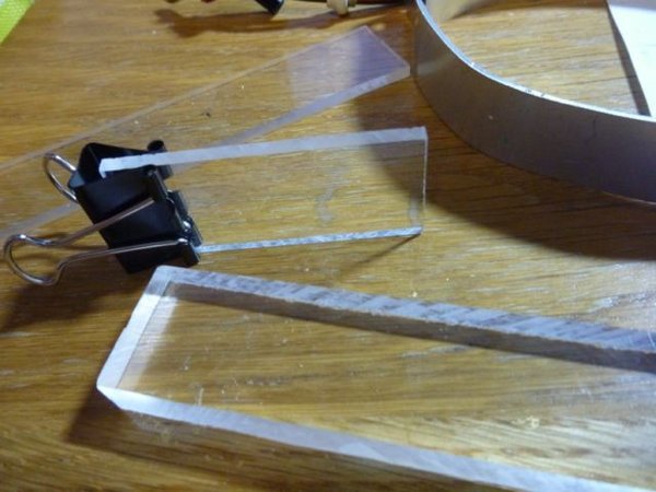 Cutting the acrylic to size