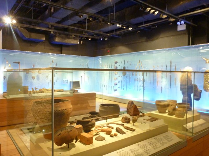 the exhibits in the museum