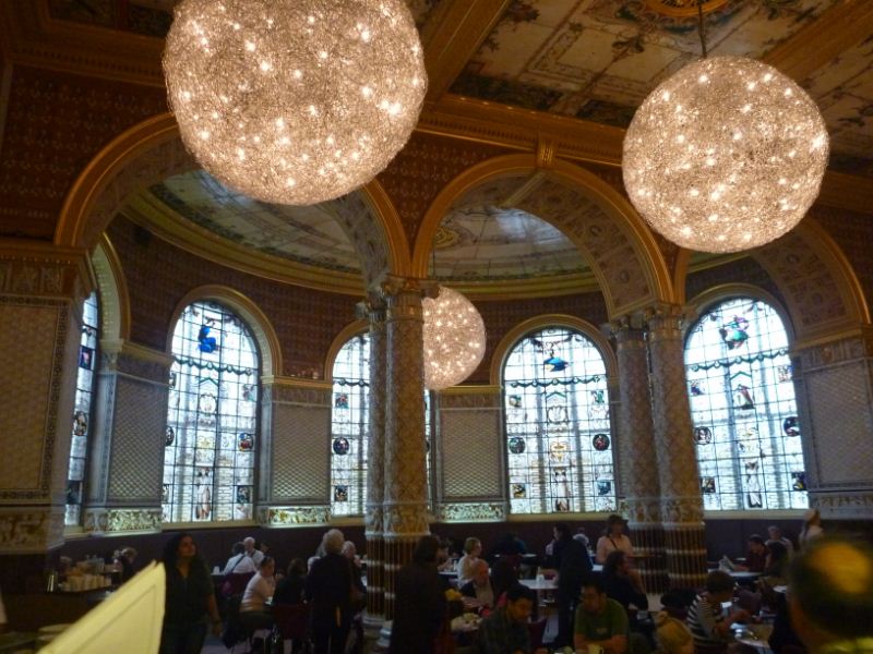 the cafe dining areas