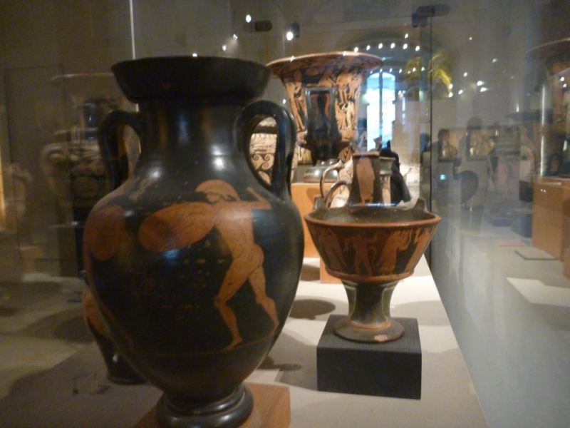 Pottery on display