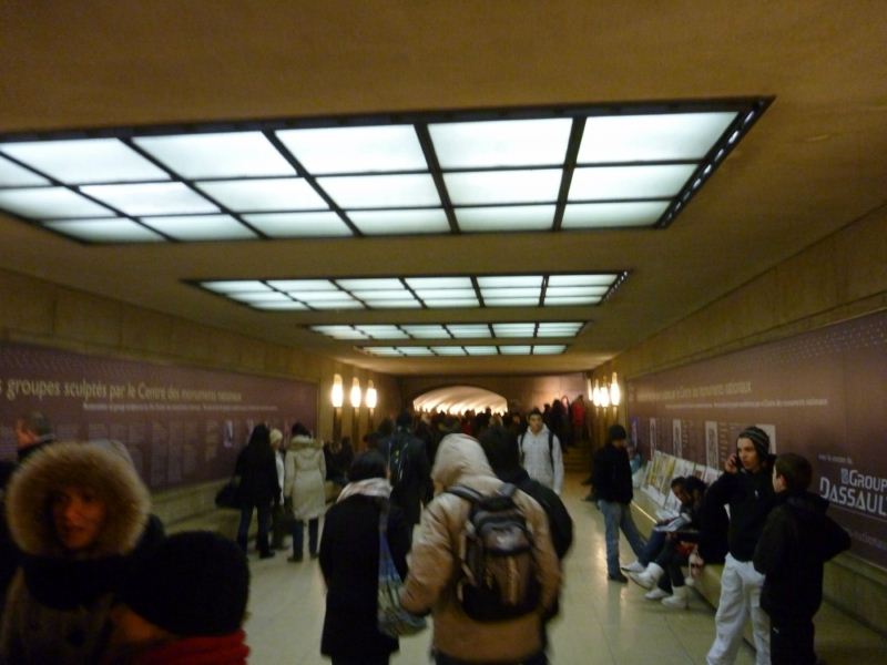 The underground entrance to the top of the arc