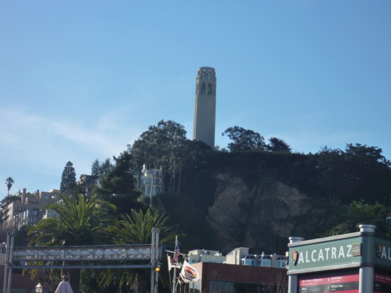 The Coit Tower in pioneet park