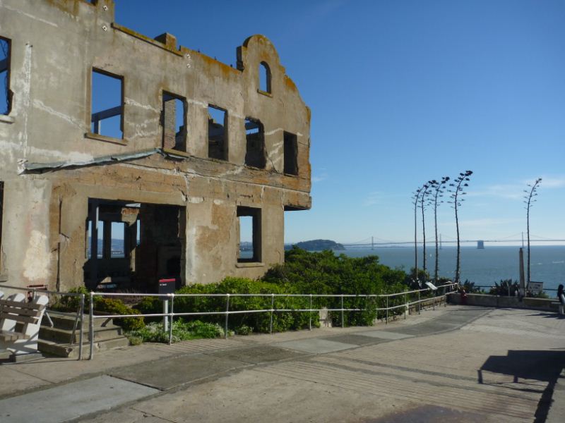 Buildings ravaged by the fire