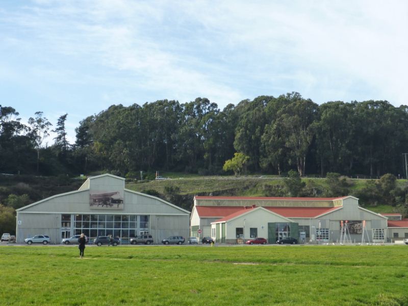 The Crissy Field Airplane Hangars along Manson Street 