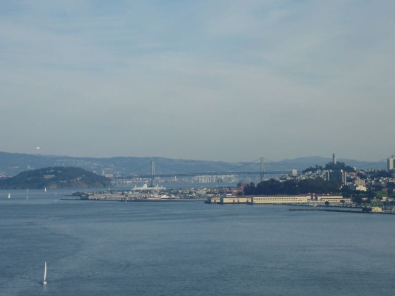 The Bay Bridge from the Golden Gate