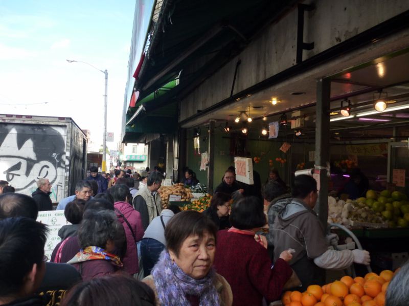 totally buzzing market atmosphere