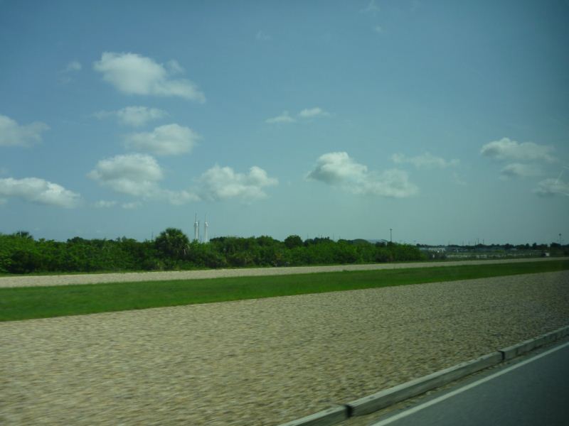 the crawler tracks to the launch pads