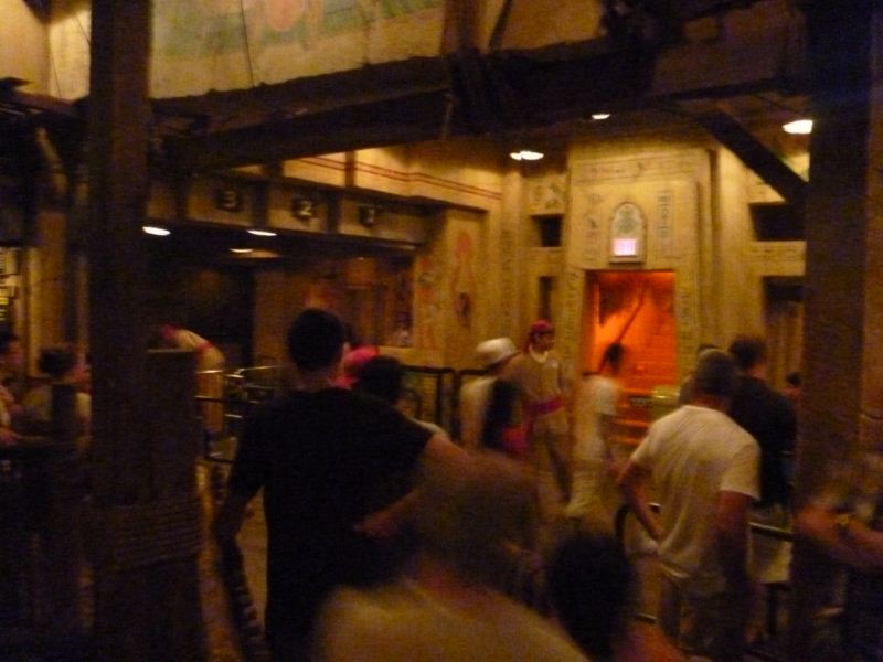 the ride loading area