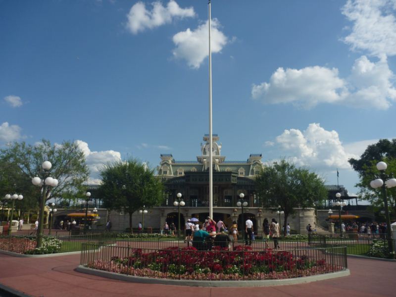 the disney railroad station