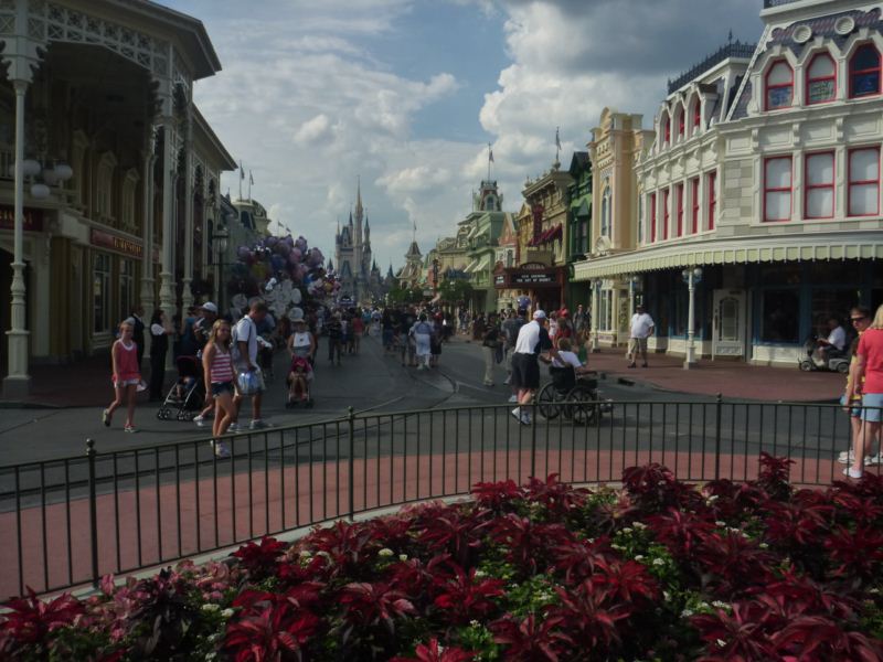 overview of the Main Street USA and shops