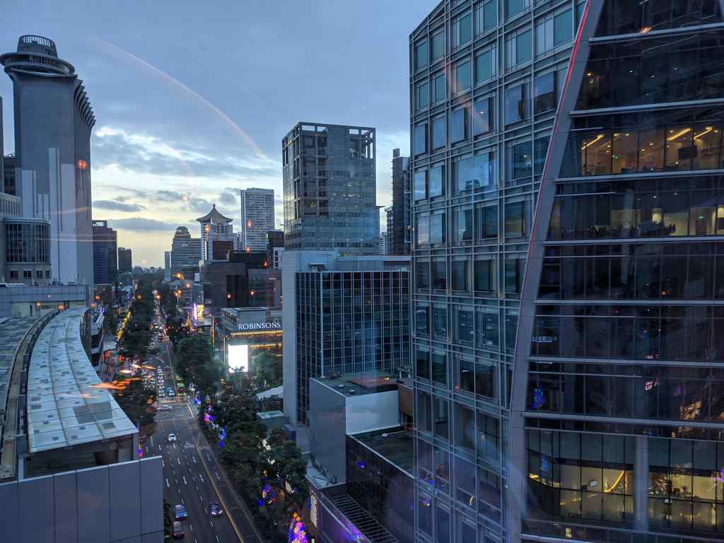 View of Orchard road from the lounge