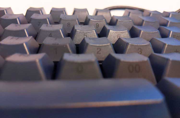 The letter keys have an alternate function as an integrated numpad pad when the Numlock key is activated on the keyboard