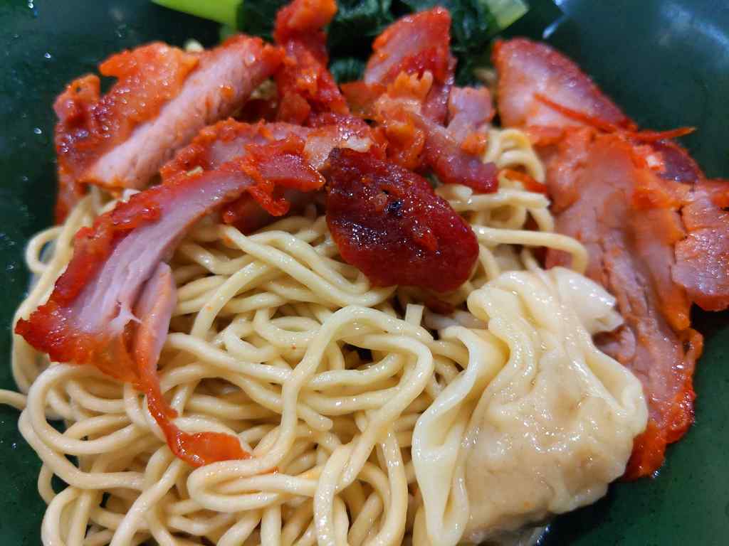 Eng Wantan noodles Mee Dry Wanton noodles ($3.50), served with char siew. The noodles are spingy