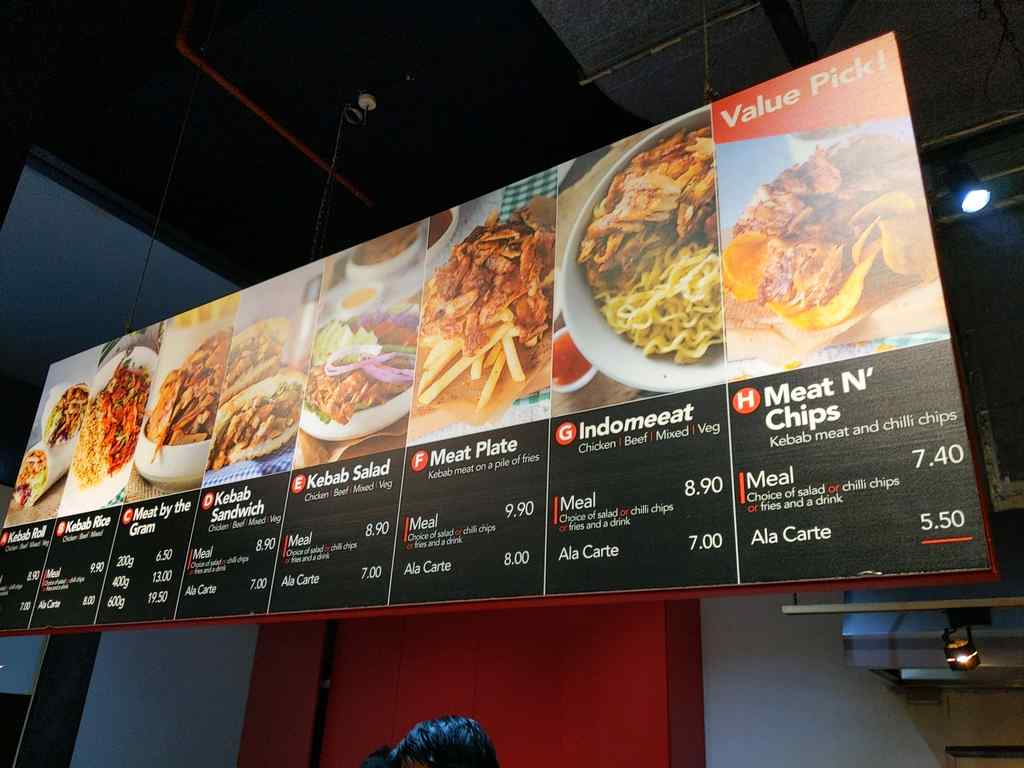 Epikebabs kebabs menu selections in store, including quirky indo mee with kebabs